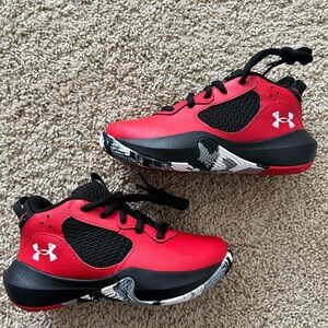 Under Armour Red and Black Sneakers